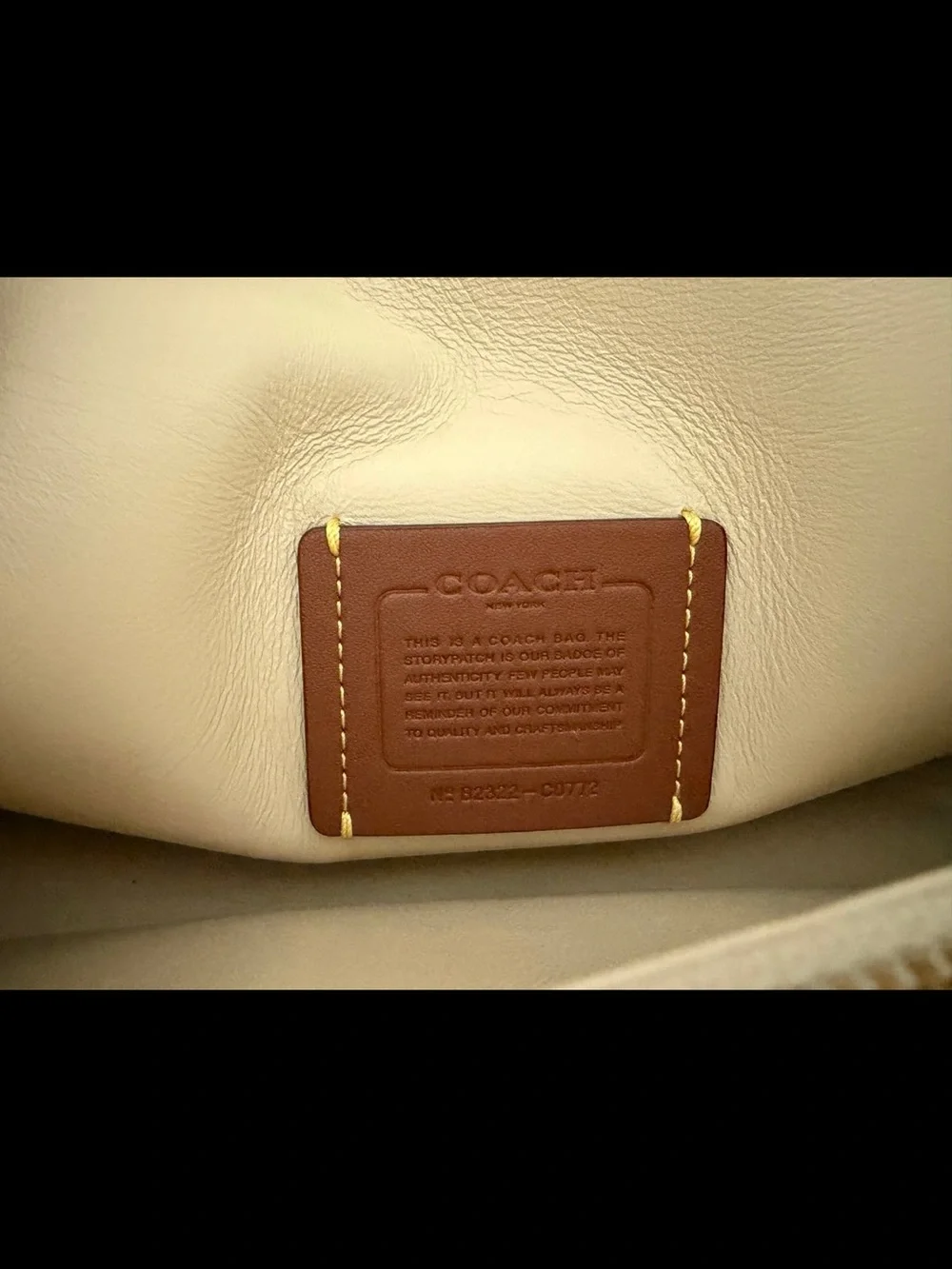 COACH Pillow Tabby Shoulder Bag 26 Ivory
